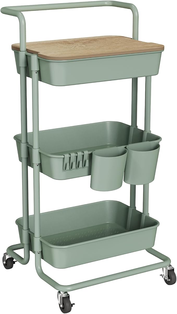 DTK 3 Tier Rolling Utility Cart by DTK