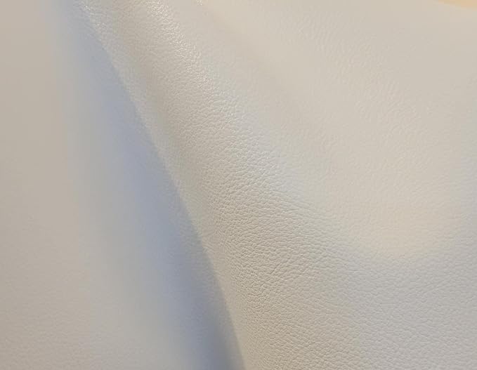 NAT Leathers White Soft Faux Leather Fabric Sheet PU Sold by The Yard Synthetic - Image 4