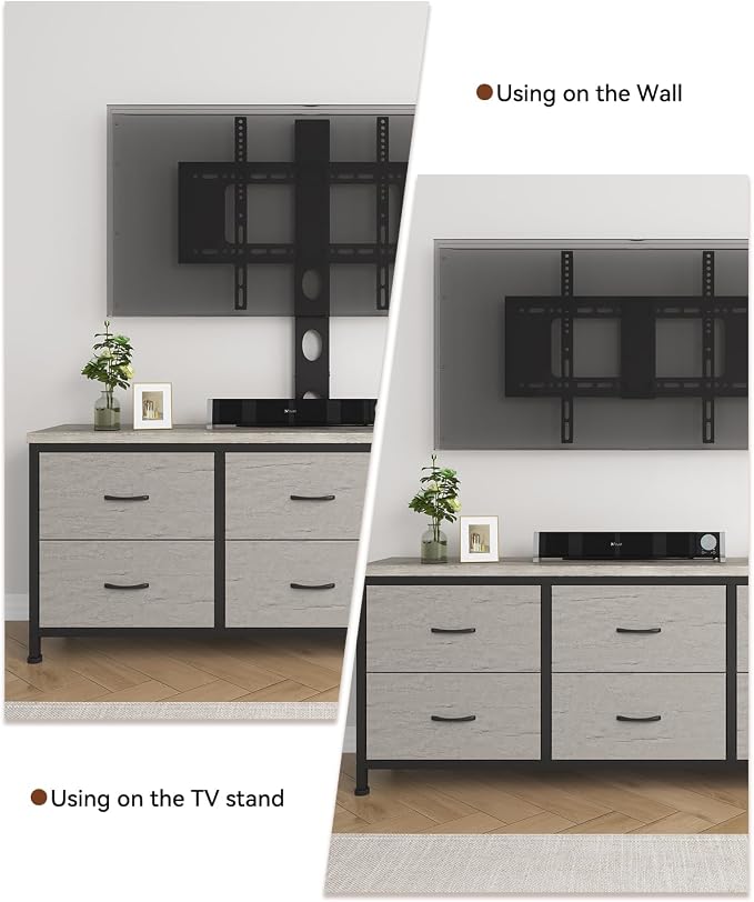 TV Stand with Mount, Fabric Dresser with 6 Drawers - Image 5