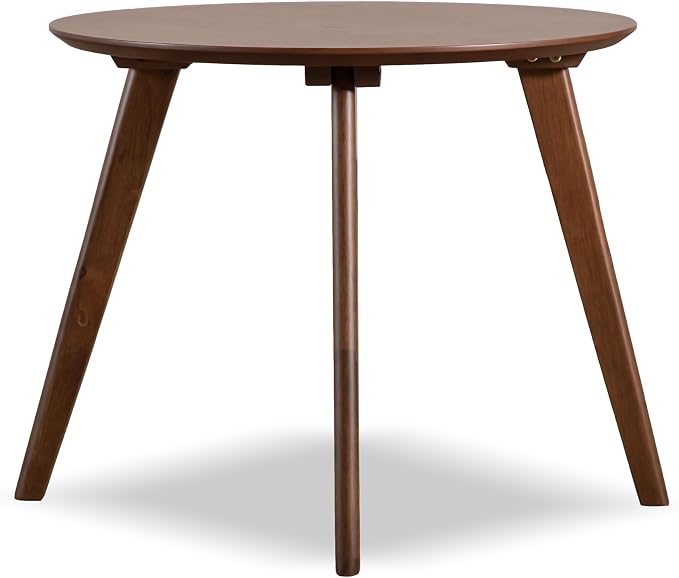 Furniture of America Callum Mid-Century Modern Solid Wood 2 Piece Brown Round - Image 13