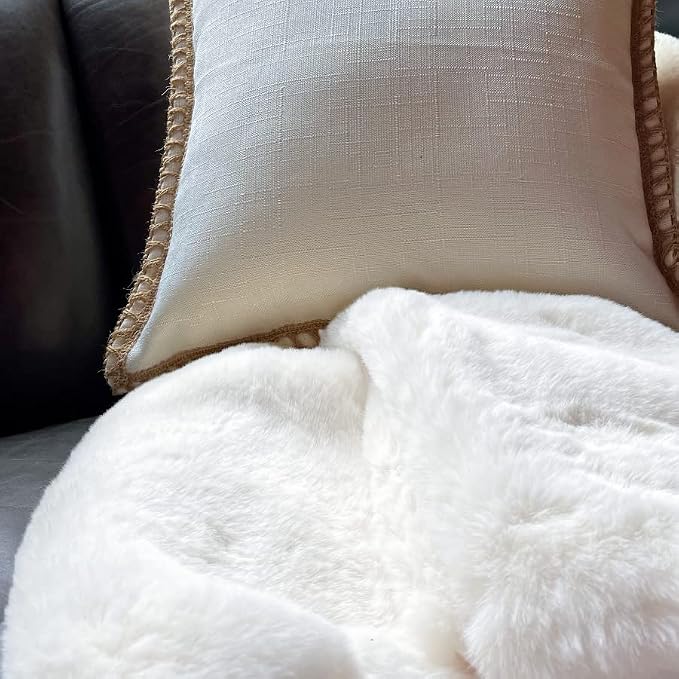ORINOVA White Fluffy Living Room Rugs 6x9 Area Rug Washable Shag Rugs - Image 5