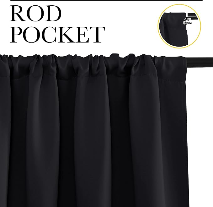 NICETOWN Black Blackout Curtain Blinds - Image 2