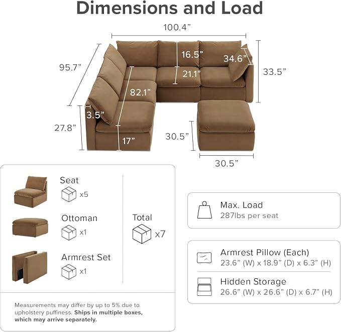 mopio Oversized Modular Sectional Sofa - Image 2
