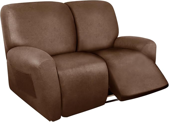 ANARACHON Loveseat Recliner Cover Leather Look Recliner Loveseat Covers by ANARACHON