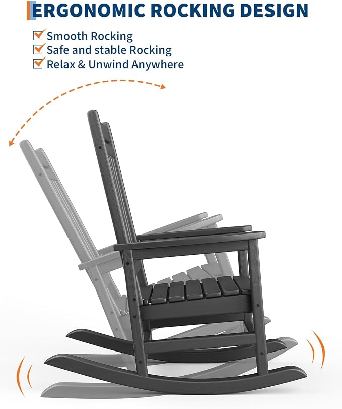 GarveeLife Rocking Chair Outdoor Set of 2 - Image 4