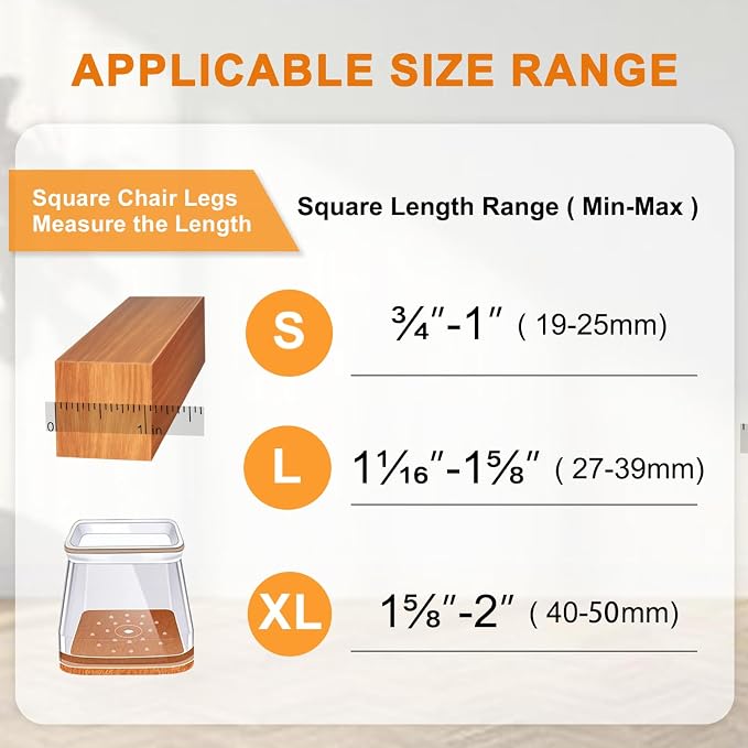 VIUME 24 Pcs Chair Leg Floor Protectors - Image 5