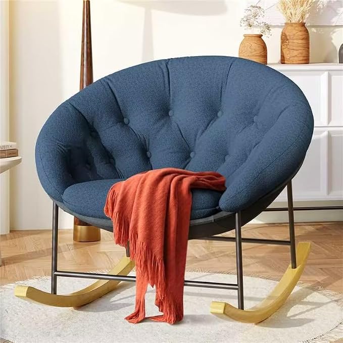 Kidirect Wide Rocking Chair Nursery, Comfy Saucer Nursery Rocking Chairs by Kidirect