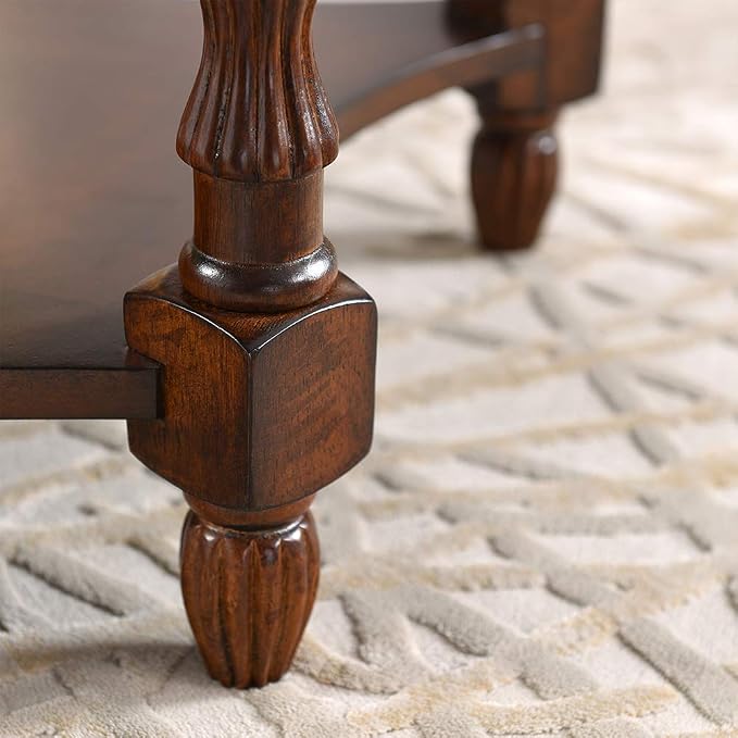 PADMA HOUSE Traditional Solid Wood Semi-Circle Sofa Table - Image 9