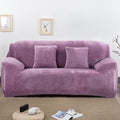 vctops 1-Piece Velvet Plush Stretch Loveseat Sofa Slipcover by vctops