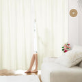 HOMEIDEAS Non-See-Through Ivory Privacy Sheer Curtains, 52 X 84 Inches Long 2 by HOMEIDEAS