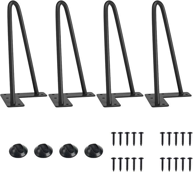 SMARTSTANDARD 8 Inch Heavy Duty Hairpin Furniture Legs, Metal Home DIY Projects by SMARTSTANDARD