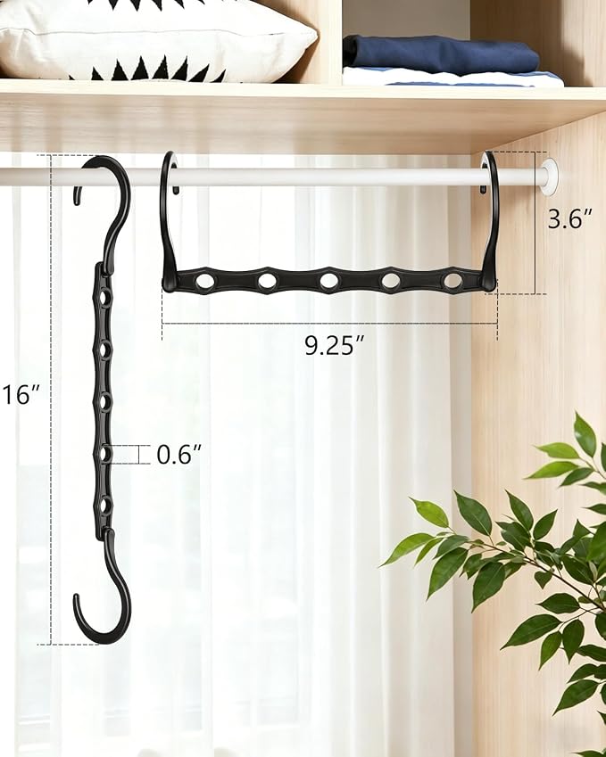 AMKUFO Hangers-Space-Saving 8 Pack Space-Saver, College-Dorm-Room-Essentials - Image 2
