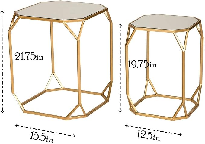 Glitzhome Modern Nesting Tables, Side/End Tables - Image 2