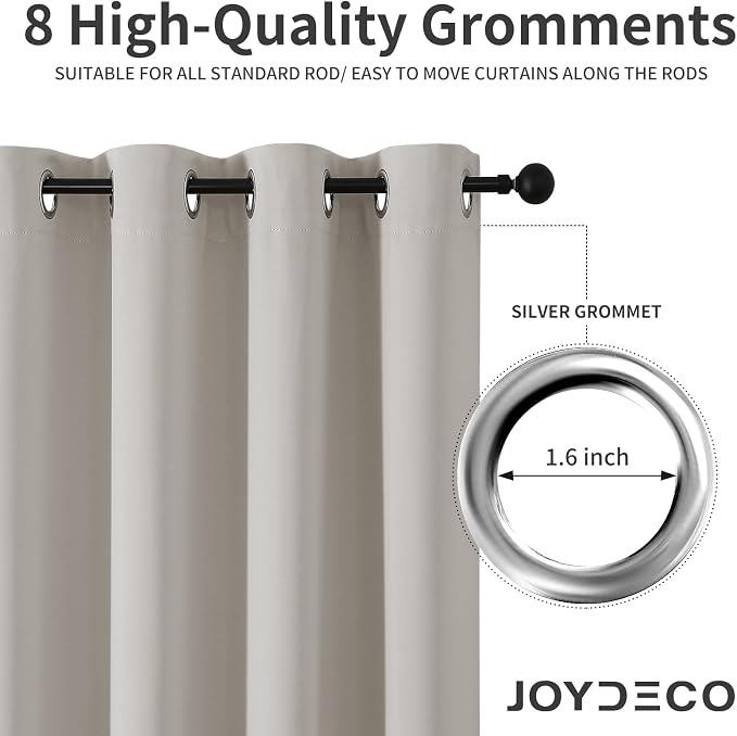 Joydeco Blackout Curtains 95 Inch Length 2 Panels Set, Thermal Insulated Long - Image 4