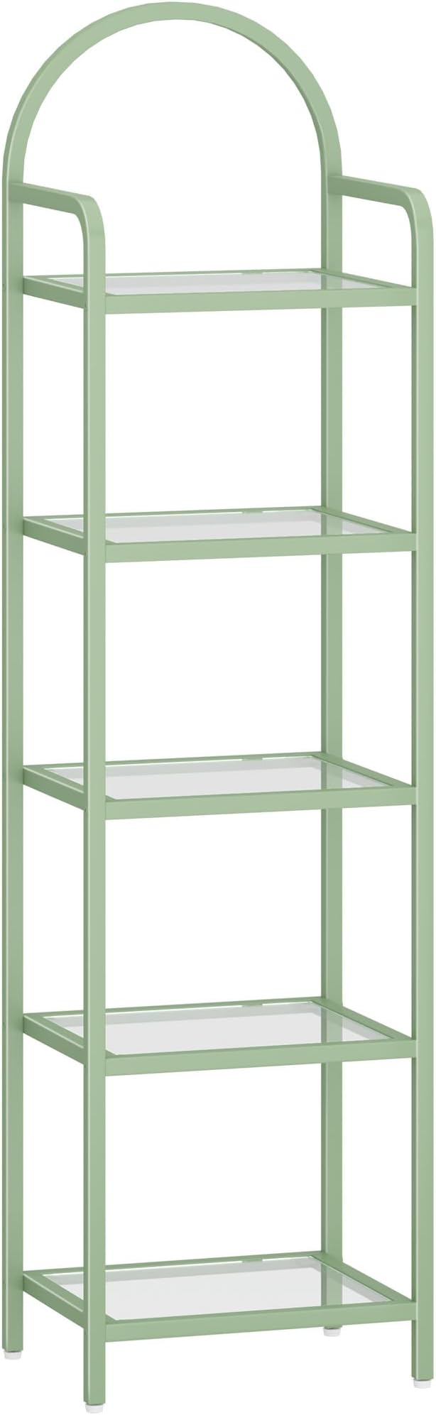 Hzuaneri Bookcase Bookshelf, Tempered Glass Bookshelves, Slim Shelving Unit - Image 9