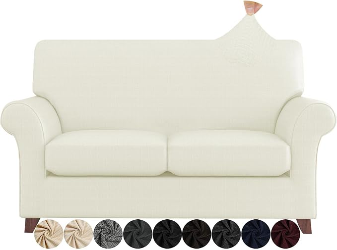 ZNSAYOTX 3 Piece Loveseat Covers by ZNSAYOTX