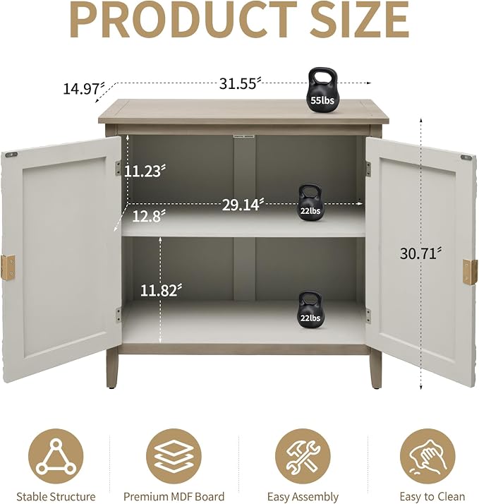 Sideboard Buffet Cabinet Set of 2 - Image 2