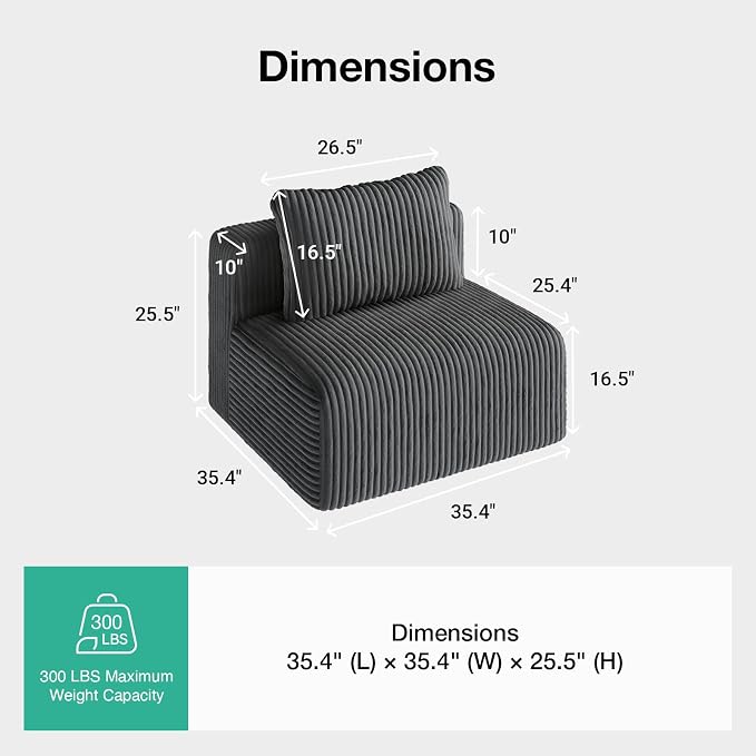 Novilla Modular Sectional Sofa, Modern Cloud Sectional Couch - Image 2