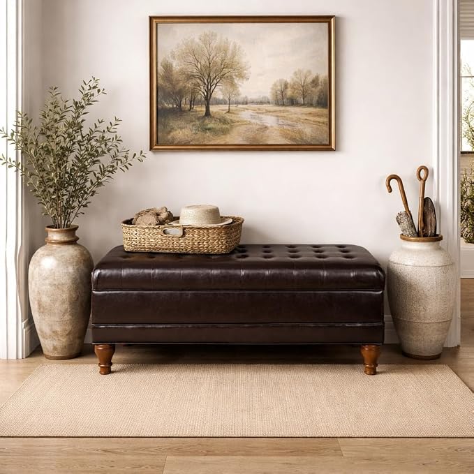 HomePop Deluxe Tufted Storage Bench - Image 4