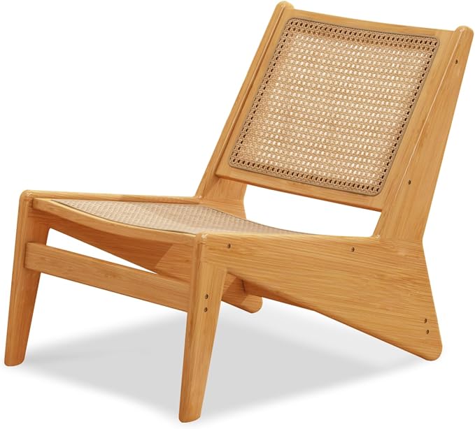 Furlide Rattan Accent Chair for Living Room, Mid Century Side Chair, Comfy by Furlide