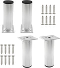 Set of 4 Aluminum Alloy Furniture Legs 4.7 Inch Height, 1.5 Inch Diameter by Kyuionty