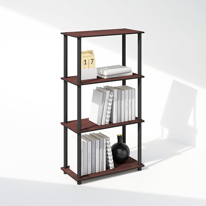 Furinno Turn-N-Tube Book Shelf, 4-Tier Bookshelf, Bookcase by Furinno-FitsYourSpaceFitsYourBudget