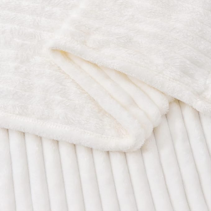 BEDELITE Fleece Blanket Twin Size – 3D Ribbed Jacquard Soft and Warm Decorative - Image 7