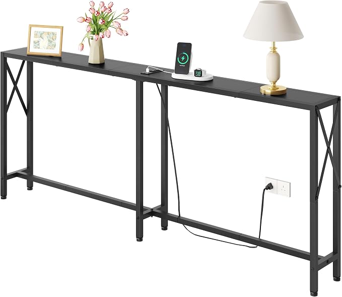 Gewudraw Console Table Narrow Long, Behind Couch Table by Gewudraw