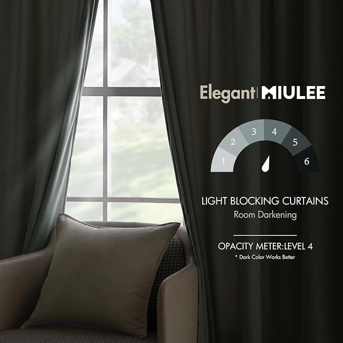 MIULEE Velvet Curtains 108 inches - Image 5