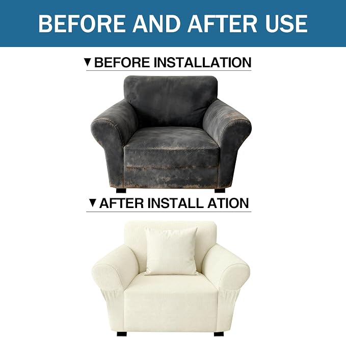 Armchair Slipcover with 1 Pillow Cover - Image 8