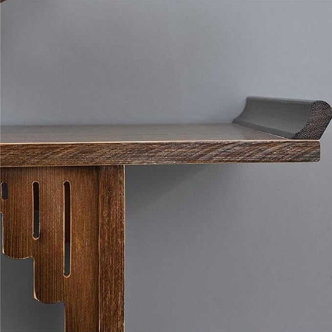 Southeast Asian Style Console Table, Walnut Bamboo Entryway Table, Narrow Long - Image 7
