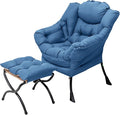 Welnow Lazy Chair with Ottoman, Modern Accent Chair with Armrests and a Side by LifeGetsBetterWithWelnow
