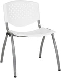 Flash Furniture HERCULES Series 880 lb. Capacity White Plastic Stack Chair by FlashFurniture