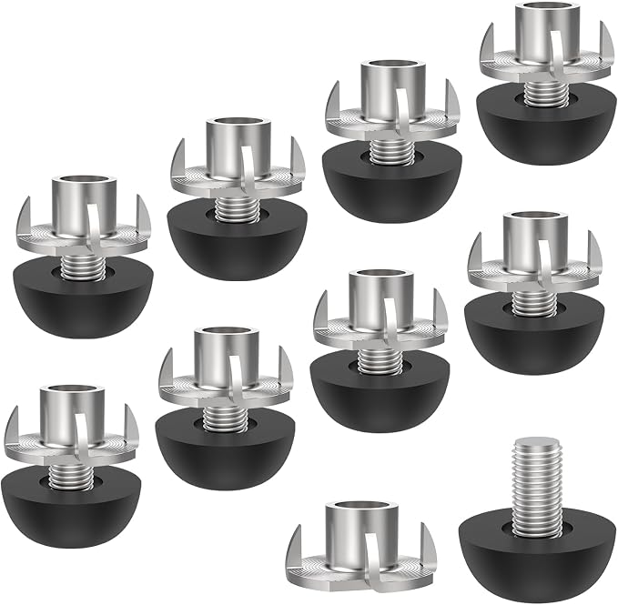 M8 Adjustable Furniture Leg, 304 Stainless Steel Furniture Feet, 8mm x 1.25 by Unknown