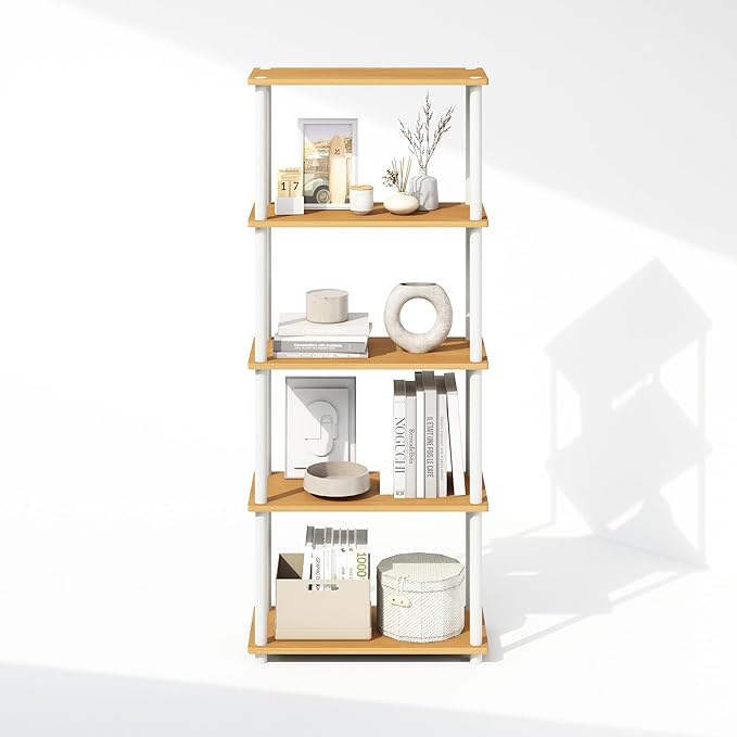 Furinno Turn-N-Tube Book Shelf, 5-Tier Bookshelf, Bookcase - Image 5