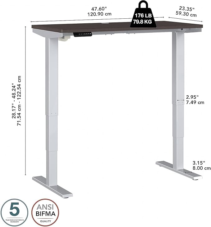 Bush Business Furniture 48-inch Electric Height Adjustable Standing Desk - Image 5