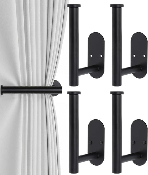 4pcs Curtain Holdbacks, Screw-in Curtain Tiebacks Curtain Tie Backs Curtain by Hoousuper