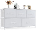 DUMOS Dresser for Bedroom, 5 Storage Drawers, Wide Fabric Closet Chests by DumosLifestyle