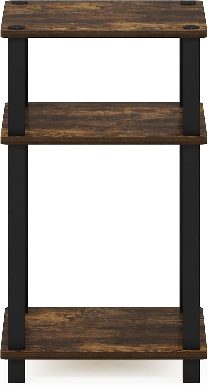 Furinno JUST Side Table, 3-Tier Open Shelf End Table, Toolless Assembly Night - Image 6
