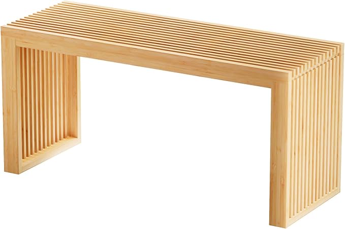 Bamboo Dining Bench, 35 inch Farmhouse Decor Indoor Kitchen Table Bench by Unknown