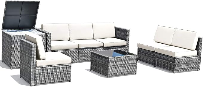 Tangkula 8 Pieces Wicker Patio Furniture Set - Image 9