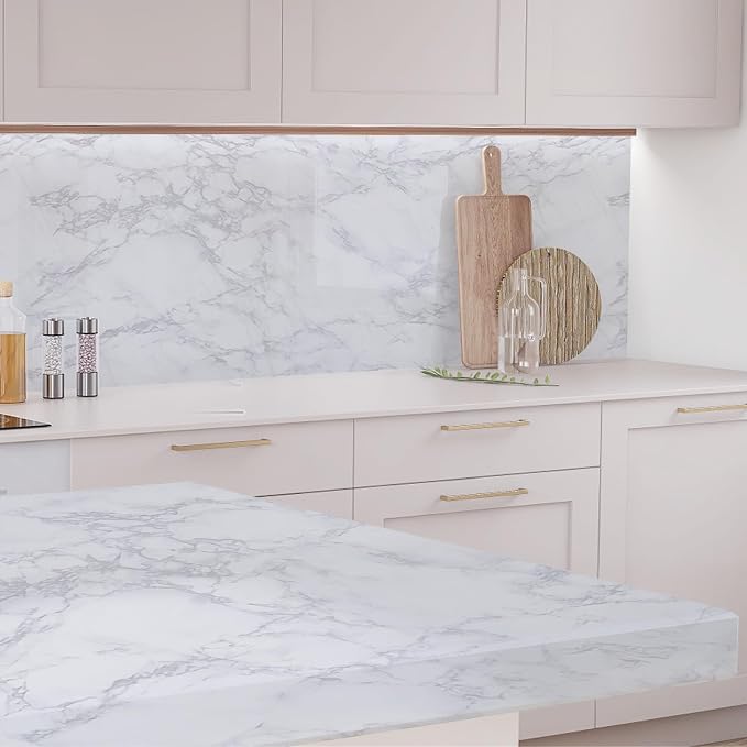 practicalWs Peel and Stick Marble Wallpaper 15.7'' x 472.4'' Marble Contact - Image 2