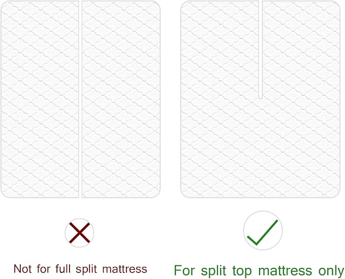 Split Top King Mattress Pad Waterproof Protector, Quilted Mattress Cover Fitted - Image 5