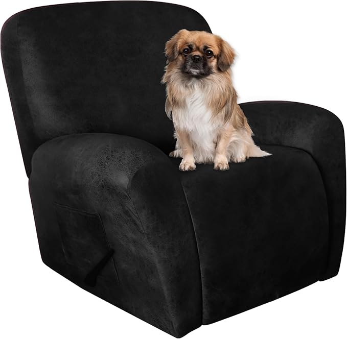 ANARACHON Leather Look Recliner Chair Covers Stay in Place 4-Piece Recliner by ANARACHON