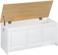 HOOBRO Storage Bench, 39.3" Retro Wooden Storage Chest, Wooden Storage Trunk by HOOBRO