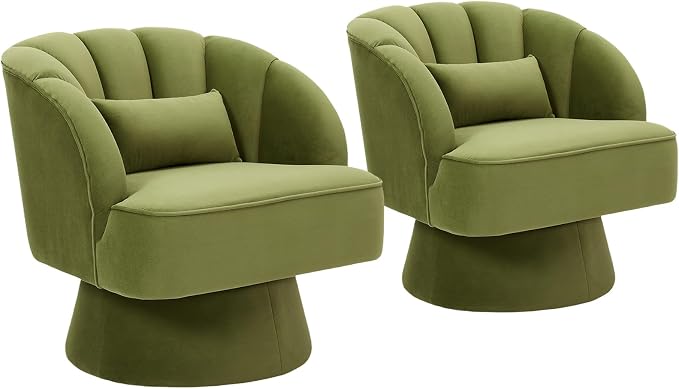 Garvee Ultra-Plush Swivel Accent Chair, 360° Barrel Lounge Chair - Image 7