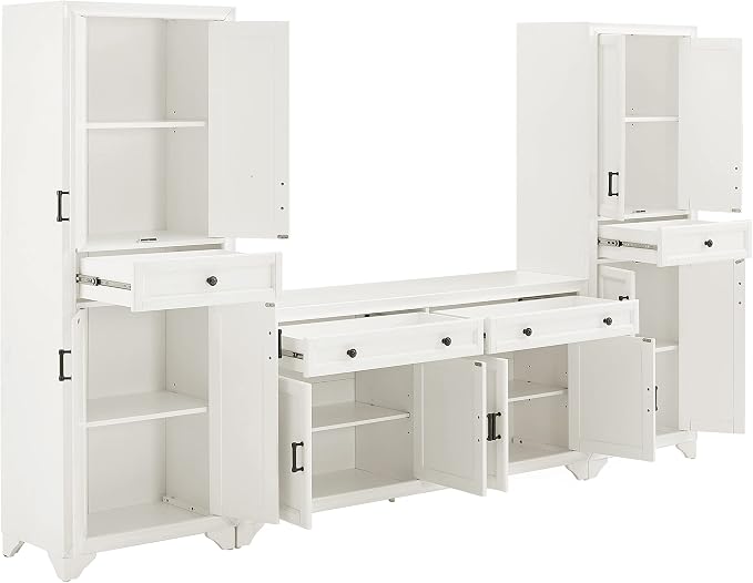 Crosley Furniture Tara 3-Piece Modern Farmhouse Sideboard Buffet Cabinet and - Image 5