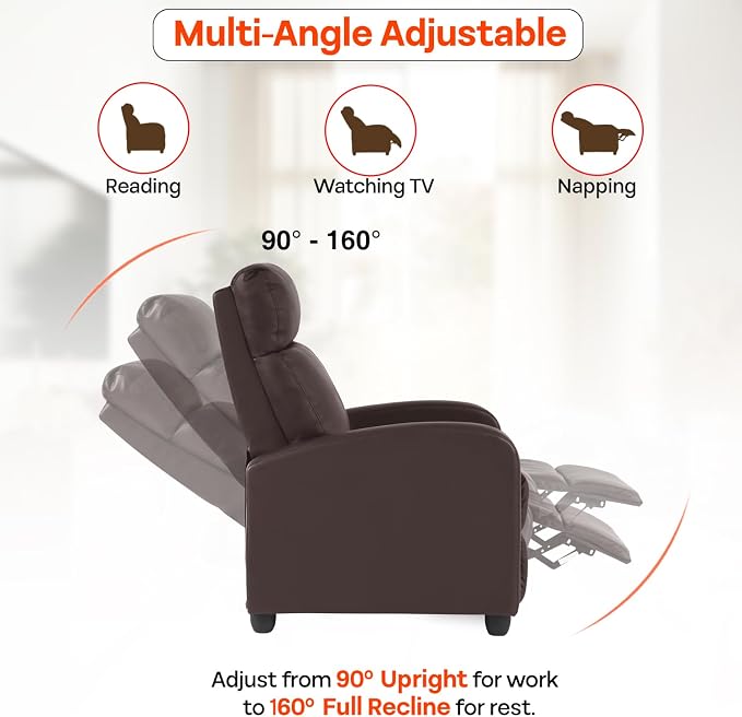 FDW Recliner Chair Massage Chair Reading Chair Reclining Sofa Home Theater - Image 5