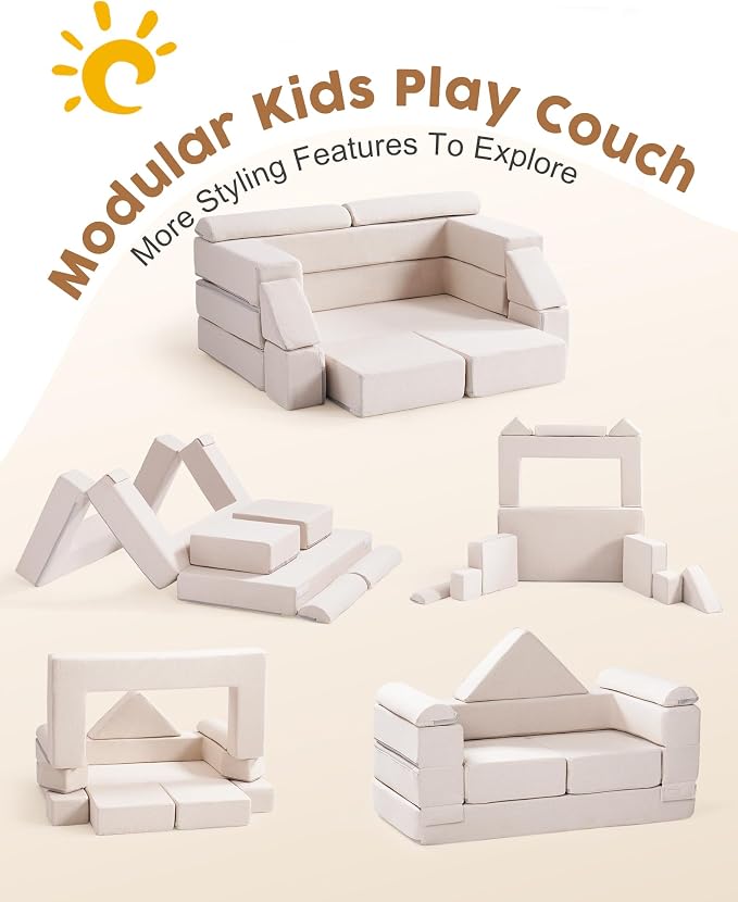 ROBUD Kids Couch, DIY-Style & Washable Toddler Sofa - Image 5
