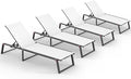 Aluminum Chaise Lounge Chair Outdoor, Foldable& No Assembly Patio Pool Lounge by Oasbira